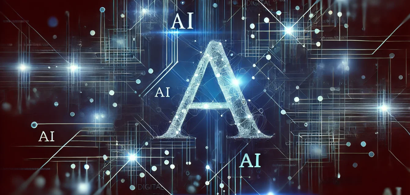 DALL·E 2024-08-26 23.43.18 - An abstract representation of AI in digital marketing, featuring interconnected digital elements and patterns that symbolize technology, innovation, a