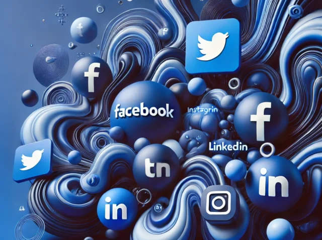 DALL·E 2024-08-30 23.39.45 - An abstract image predominantly featuring royal blue with fluid, flowing shapes and textures. Around the abstract forms, floating social media icons l DALL·E 2024-08-30 23.39.45 - An abstract image predominantly featuring royal blue with fluid, flowing shapes and textures. Around the abstract forms, floating social media icons l