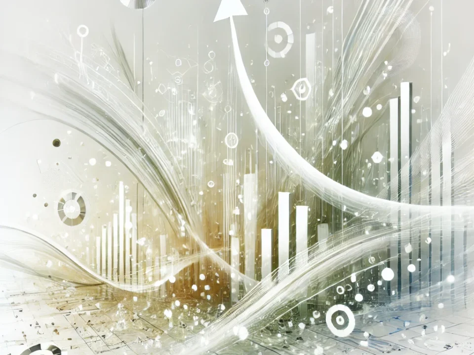DALL·E 2024-08-30 23.57.49 - An abstract image where white is the predominant color, symbolizing marketing and growth. The design should feature elements like upward arrows, graph DALL·E 2024-08-30 23.57.49 - An abstract image where white is the predominant color, symbolizing marketing and growth. The design should feature elements like upward arrows, graph