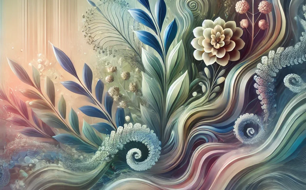 DALL·E 2024-08-31 01.05.56 - An abstract image symbolizing business growth with a focus on flow and organic movement. The composition features a harmonious blend of upward-flowing